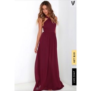 Air of Romance Burgundy Maxi Dress Size Small